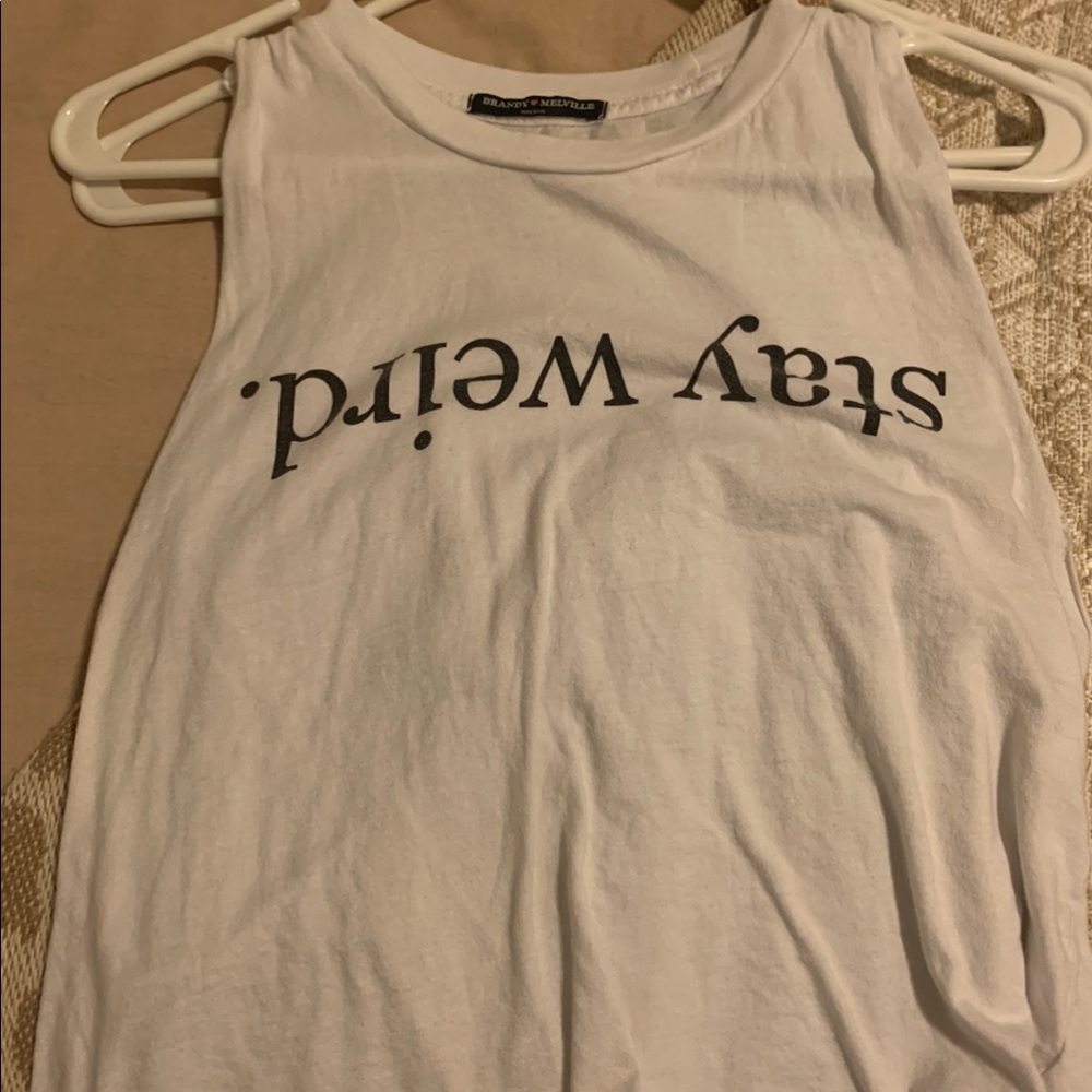 “Stay Weird” crop top